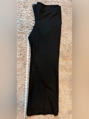 Ann Taylor LOFT Black wide leg cuffed “Ann” cut trousers - Classic Black